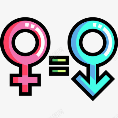 性别和平人权直系肤色图标图标