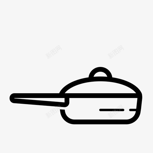 煎锅烹饪油炸图标svg_新图网 https://ixintu.com 制成品 厨房用具 器皿 油炸 烹饪 煎锅
