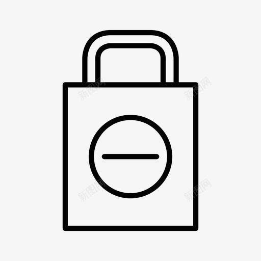 包电子商务删除图标svg_新图网 https://ixintu.com 删除 包 电子商务 购物 购物袋