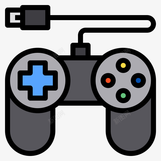 游戏控制器小工具20线性颜色图标svg_新图网 https://ixintu.com 小工 工具 控制器 游戏 线性 颜色