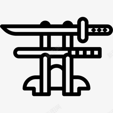 日本武士刀50岁直系图标图标