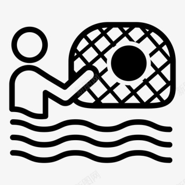 水球奥运会体育图标图标