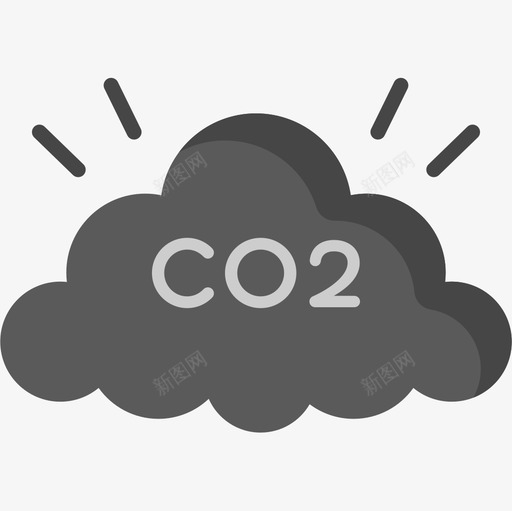二氧化碳可再生能源1持平图标svg_新图网 https://ixintu.com 二氧化碳 再生 可再 持平 能源