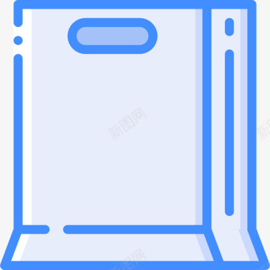 纸袋容器4蓝色图标图标