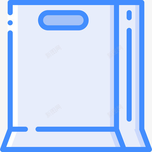 纸袋容器4蓝色图标svg_新图网 https://ixintu.com 容器 纸袋 蓝色