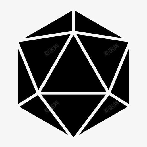 二十面体几何学神圣图标svg_新图网 https://ixintu.com 三角形 二十面体 几何学 形状 神圣 神圣几何学