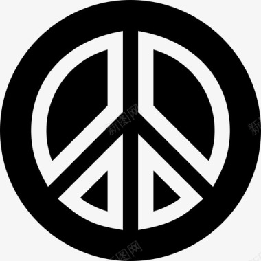 和平标志女权主义5填充图标图标