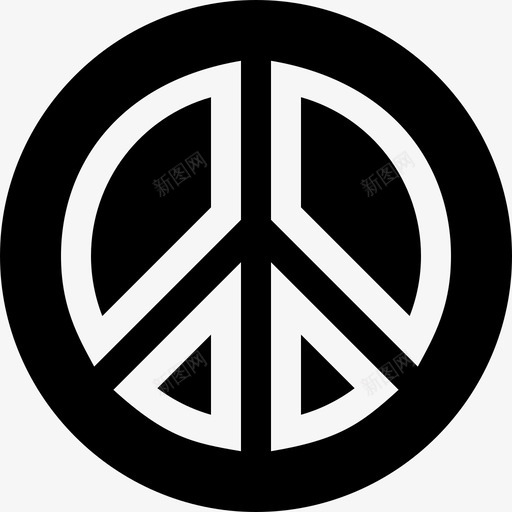 和平标志女权主义5填充图标svg_新图网 https://ixintu.com 和平 填充 女权主义 标志