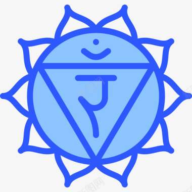 曼尼普尔瑜伽17蓝色图标图标