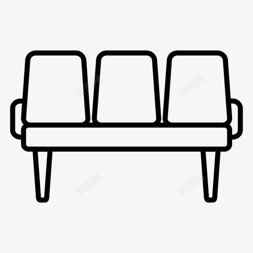 长椅扶手椅家具图标svg_新图网 https://ixintu.com 家具 扶手 长椅