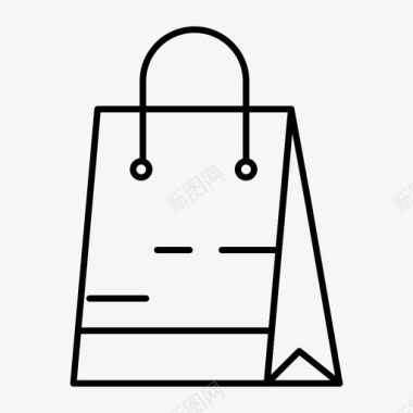 购物袋电子商务市场图标图标