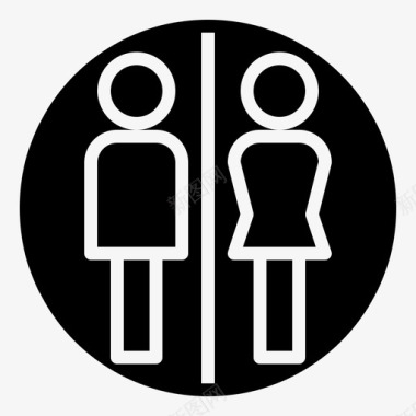 洗手间标志浴室人图标图标