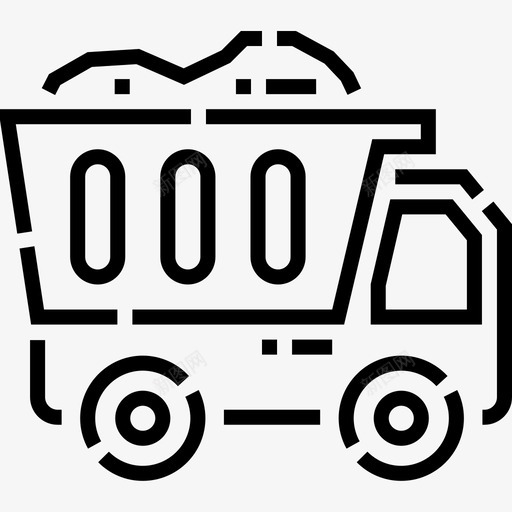 自卸车车辆运输4直线图标svg_新图网 https://ixintu.com 直线 自卸车 车辆 运输