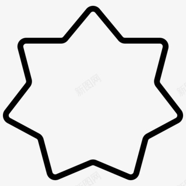 星星几何学形状图标图标
