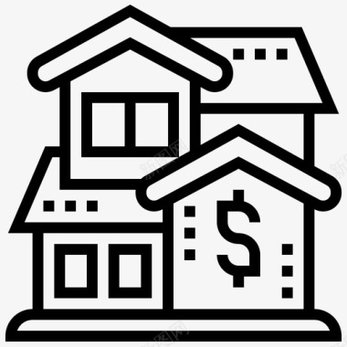 固定资产房屋利润图标图标