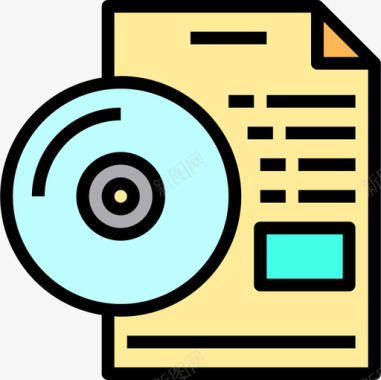 文件计算机数据存储4线性颜色图标图标