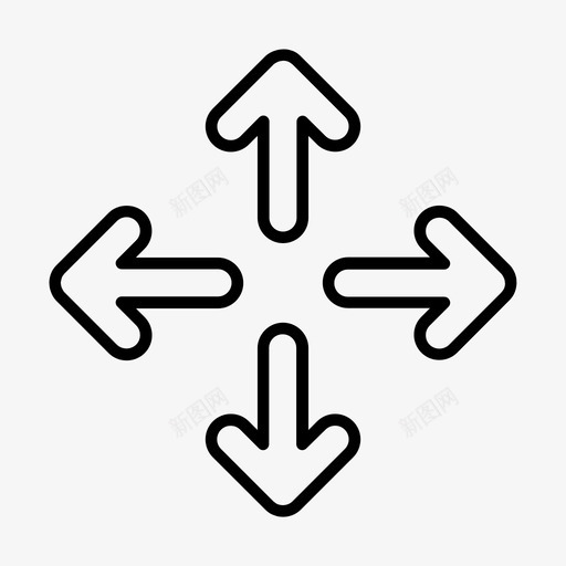 移动箭头选择图标svg_新图网 https://ixintu.com 公司 方向 移动 箭头 路线 选择