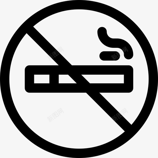 禁止吸烟车辆和交通工具6条直线图标svg_新图网 https://ixintu.com 直线 禁止吸烟 车辆和交通工具6条