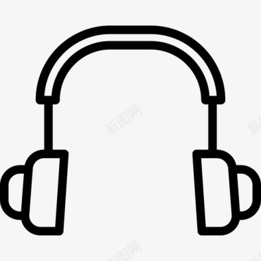耳机音乐66线性图标图标