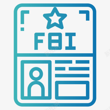 警徽fbi1梯度图标图标