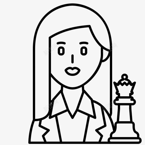 国际象棋棋盘男孩图标svg_新图网 https://ixintu.com 国际象棋 女子 棋盘 游戏 玩家 男孩 运动