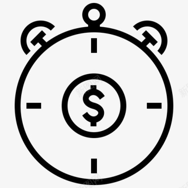 时间美元财务图标图标