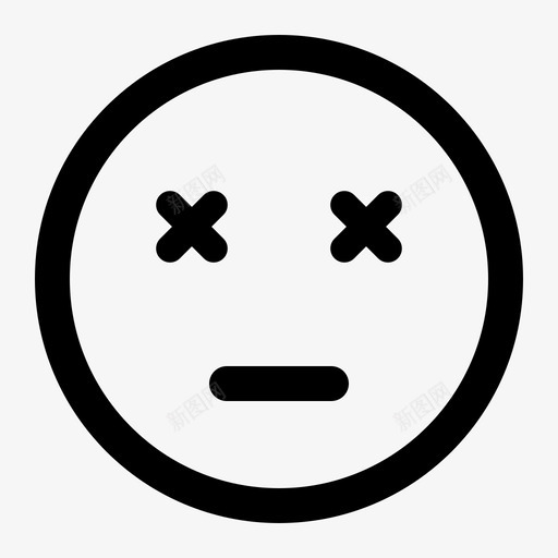 压力表情脸图标svg_新图网 https://ixintu.com 压力 情绪 表情