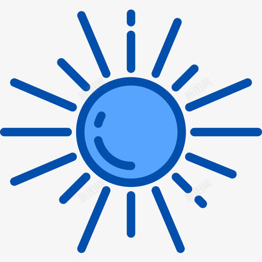 太阳能源生态4蓝色图标svg_新图网 https://ixintu.com 太阳 生态 能源 蓝色