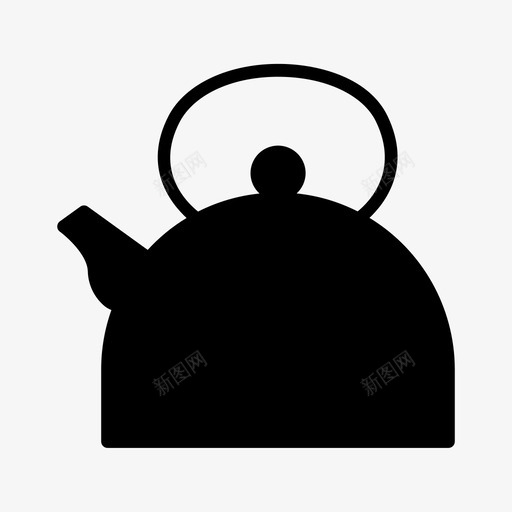 茶壶煮沸陶瓷图标svg_新图网 https://ixintu.com 固体 散装 水壶 煮沸 茶壶 陶瓷
