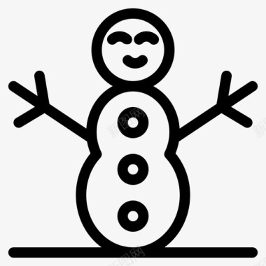 雪人冬天假期图标图标