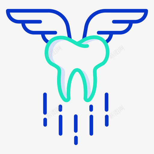 牙科护理牙科39轮廓颜色图标svg_新图网 https://ixintu.com 护理 牙科 轮廓 颜色