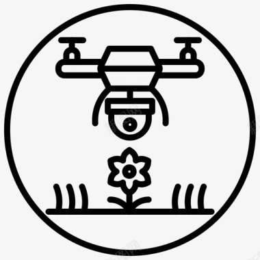 监控植物摄像头无人机图标图标