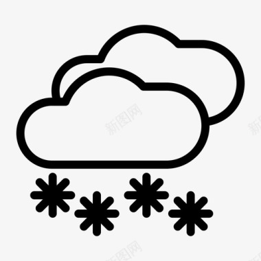 雪云天气元素图标图标