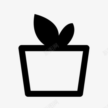 植物家庭植物植物盆栽图标图标