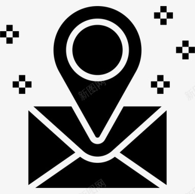 目的地邮政要素2字形图标图标
