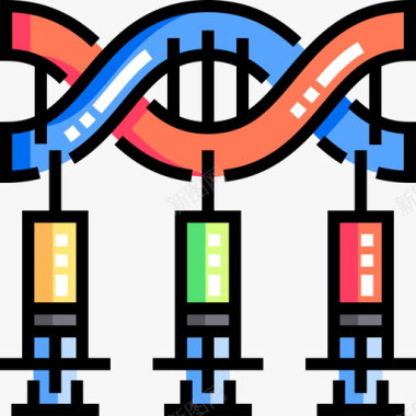 基因改造生物工程7线性颜色图标图标