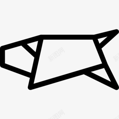 猪折纸动物折纸图标图标