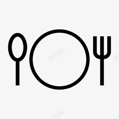 盘子咖啡馆晚餐图标图标