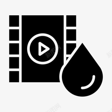 纪录片水7字形图标图标