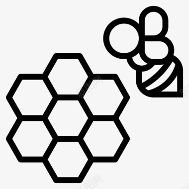 蜜蜂农场蜂巢图标图标