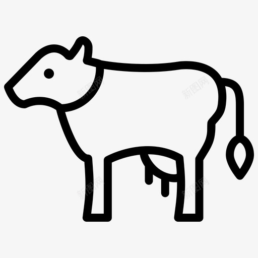 奶牛动物农场家畜图标svg_新图网 https://ixintu.com 农场 动物 奶牛 家畜 智能 牛奶 生产线