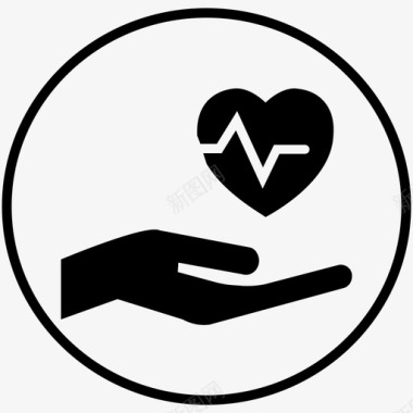健康保险医疗保健心脏手术图标图标