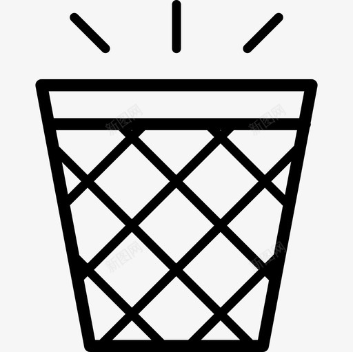 空篮子垃圾箱办公和商务图标svg_新图网 https://ixintu.com 办公 商务 垃圾箱 篮子