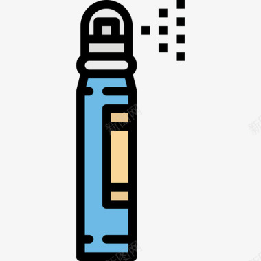 喷雾美容81线性颜色图标图标