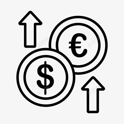 货币增加商业金融图标svg_新图网 https://ixintu.com 商业 增加 增长 大纲 融资 货币 金融