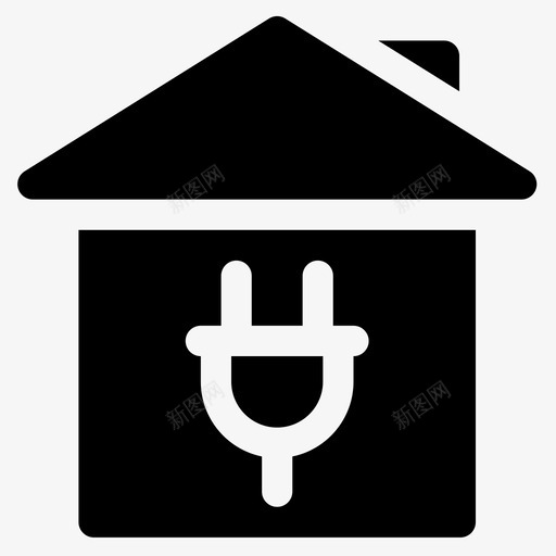 插头smarthome4已填充图标svg_新图网 https://ixintu.com smarthome4 已填充 插头