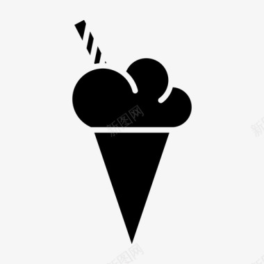 冰淇淋玉米沙漠图标图标