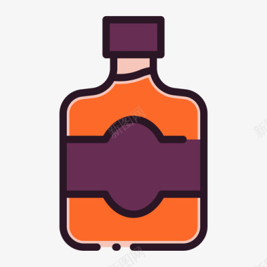 威士忌91派对原色图标图标
