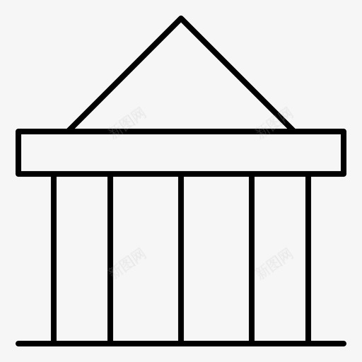 卫城城堡柱子图标svg_新图网 https://ixintu.com 卫城 城堡 宫廷 希腊 建筑 柱子