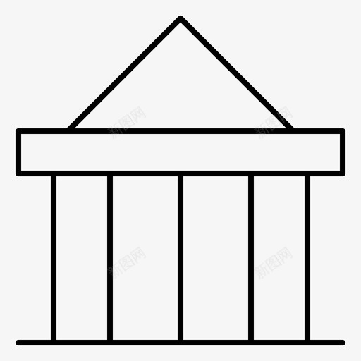 卫城城堡柱子图标svg_新图网 https://ixintu.com 卫城 城堡 宫廷 希腊 建筑 柱子